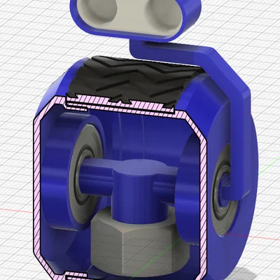 Robot lăn tự cân bằng sử dụng vòng bi và đối trọng