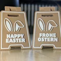 Bảng trang trí Lễ Phục Sinh Happy Easter / Frohe Ostern - In liền khối - Thumbnail 1