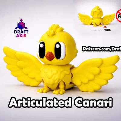 Mô hình Chim Hoàng Yến khớp nối (Articulated Canari) - Không cần support!