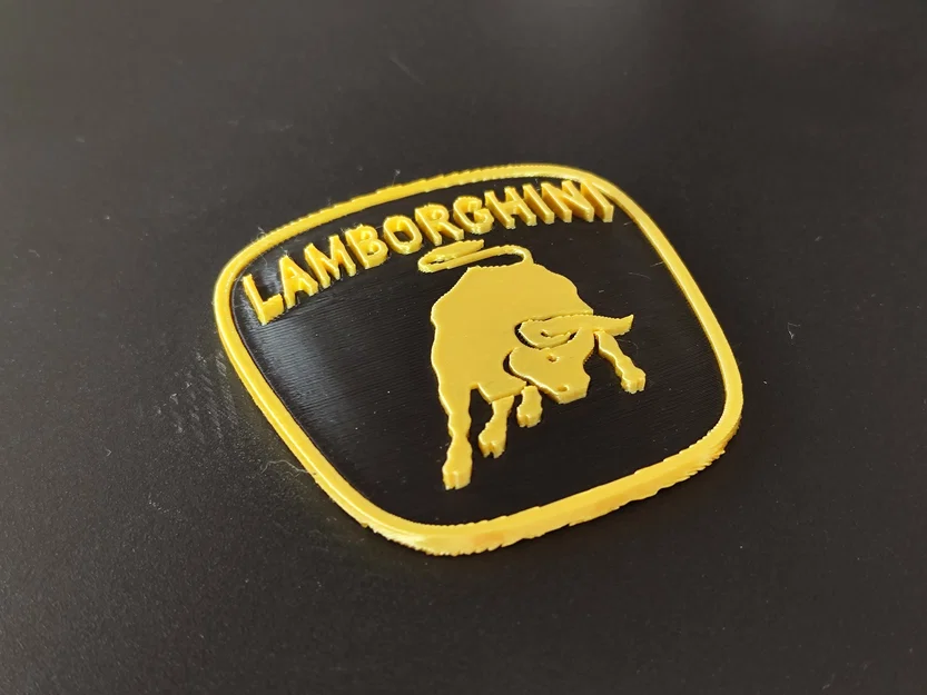 Biểu tượng Lamborghini trang trí đuôi xe Fiat Punto in 3D - Image 1