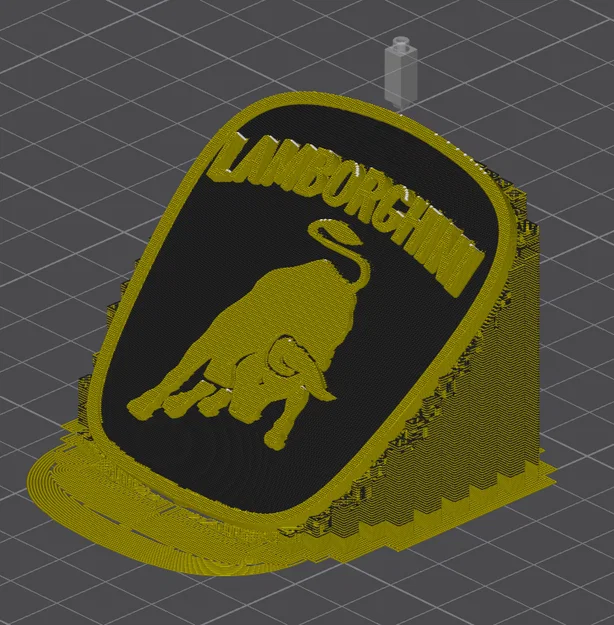 Biểu tượng Lamborghini trang trí đuôi xe Fiat Punto in 3D - Image 2