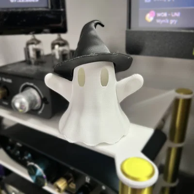 Mô hình 3D Chú ma nhỏ đội mũ phù thủy xinh xắn trang trí Halloween
