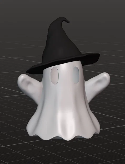 Mô hình 3D Chú ma nhỏ đội mũ phù thủy xinh xắn trang trí Halloween - Image 2