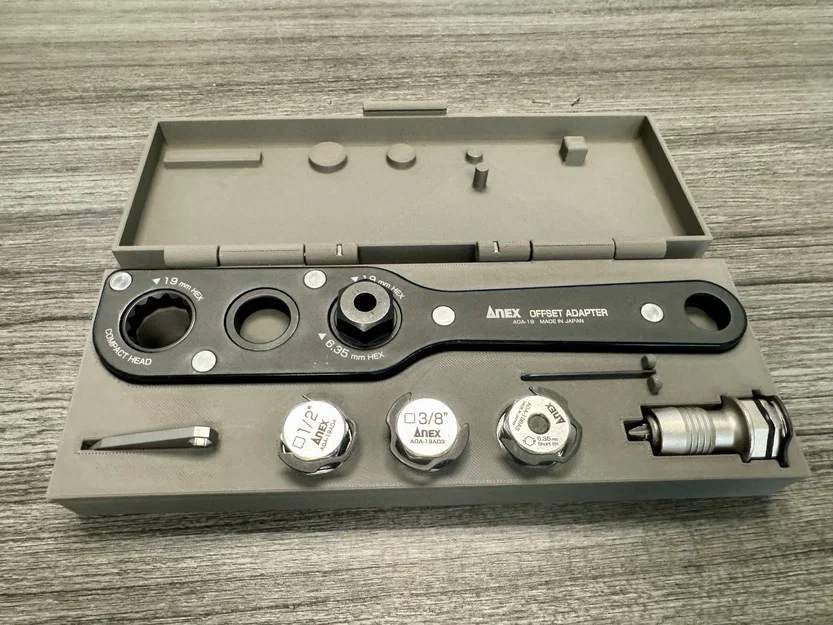 Hộp đựng dạng vỏ sò có bản lề cho Anex Offset Adapter - Image 1