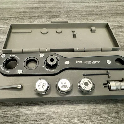 Hộp đựng dạng vỏ sò có bản lề cho Anex Offset Adapter