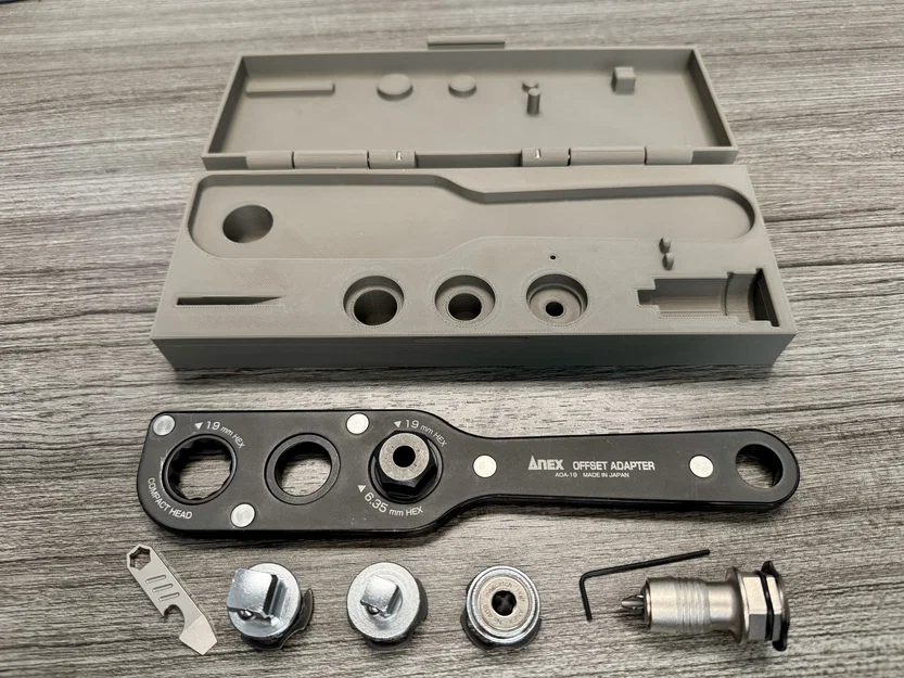 Hộp đựng dạng vỏ sò có bản lề cho Anex Offset Adapter - Image 2