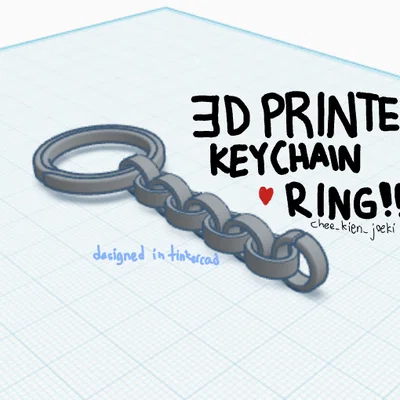 Khoen móc khóa in 3D (3D printed keychain ring)