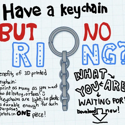 Khoen móc khóa in 3D (3D printed keychain ring)