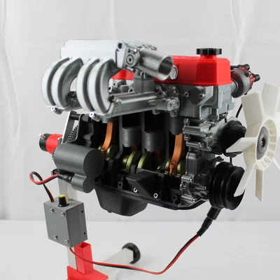 Mô hình động cơ Toyota 4 xy-lanh 22RE in 3D chi tiết