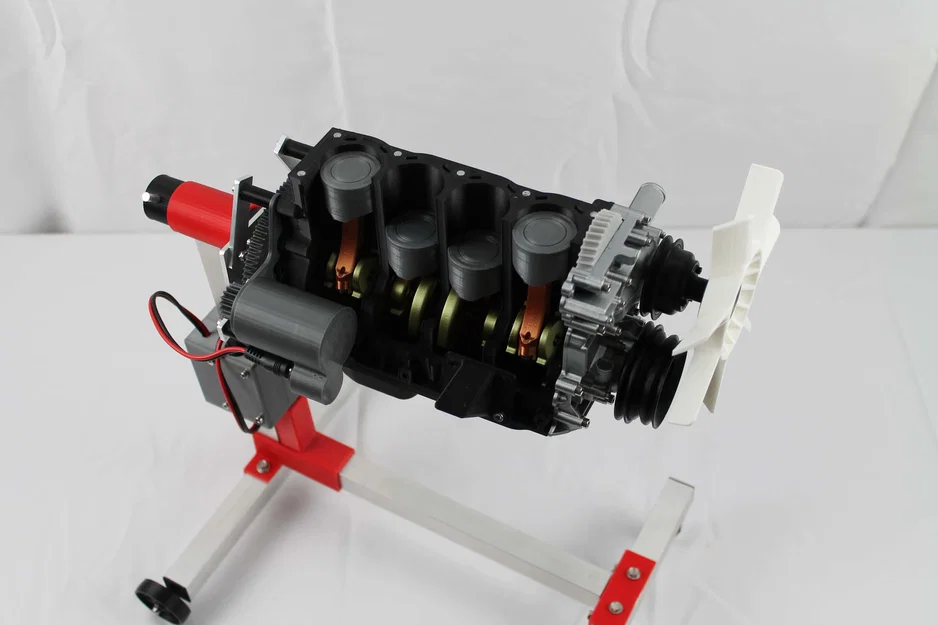 Mô hình động cơ Toyota 4 xy-lanh 22RE in 3D chi tiết - Image 10