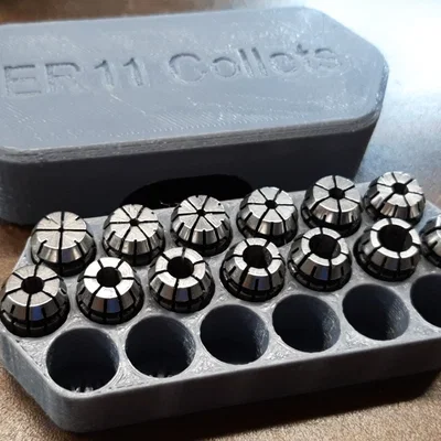 Hộp đựng collet ER11 có nắp in 3D gọn gàng, chuyên nghiệp