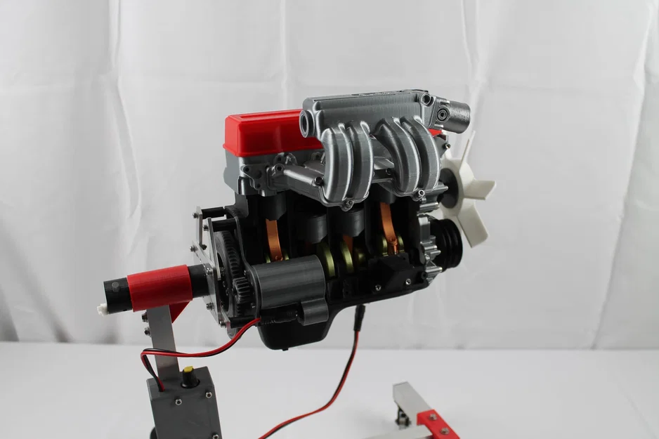 Mô hình động cơ Toyota 4 xy-lanh 22RE in 3D chi tiết - Image 18
