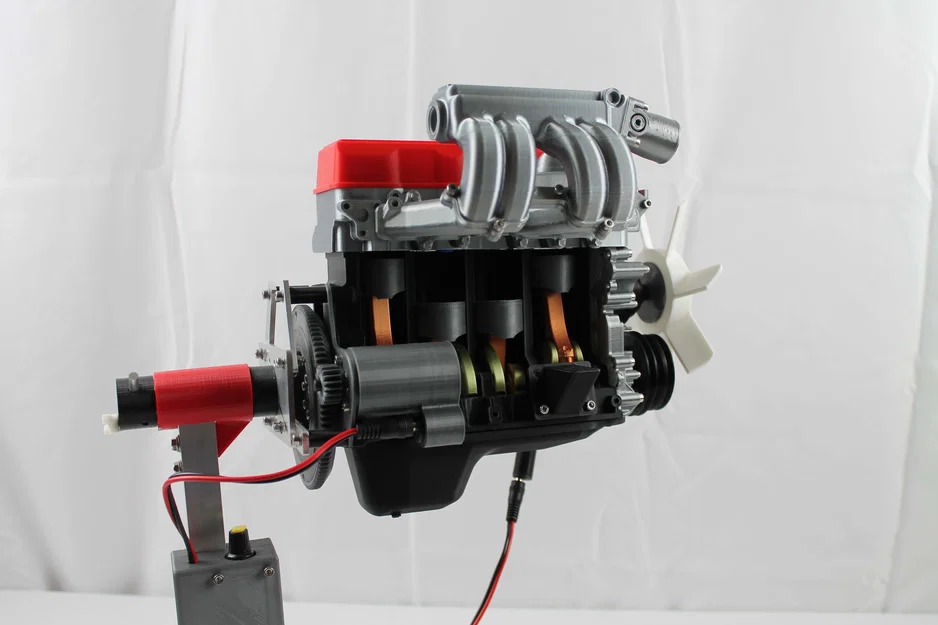 Mô hình động cơ Toyota 4 xy-lanh 22RE in 3D chi tiết - Image 22