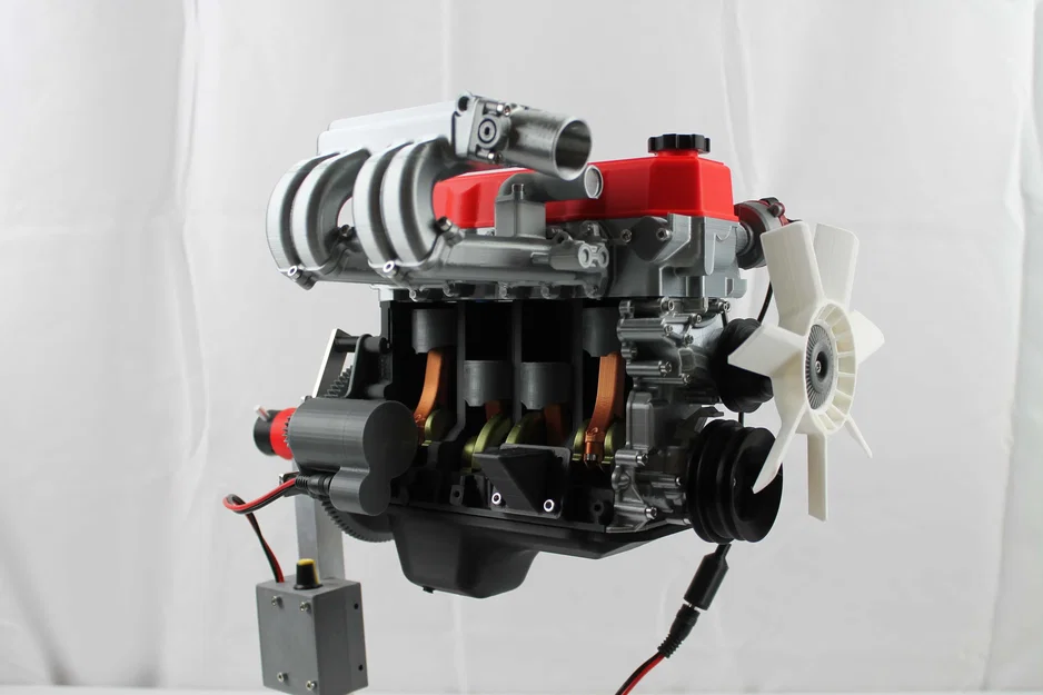 Mô hình động cơ Toyota 4 xy-lanh 22RE in 3D chi tiết - Image 24