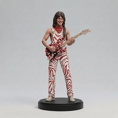 Mô hình 3D Eddie Van Halen - Tượng nghệ sĩ guitar huyền thoại