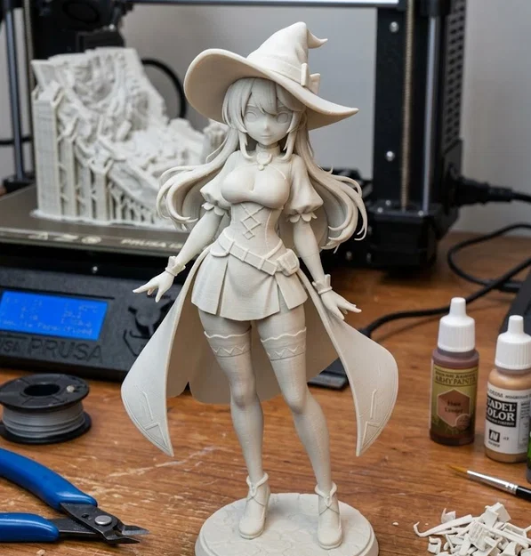 Mô hình 3D nàng phù thủy Anime xinh đẹp (Sexy Anime Witch) - Image 1