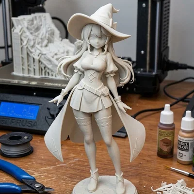 Mô hình 3D nàng phù thủy Anime xinh đẹp (Sexy Anime Witch)