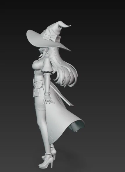 Mô hình 3D nàng phù thủy Anime xinh đẹp (Sexy Anime Witch) - Image 2