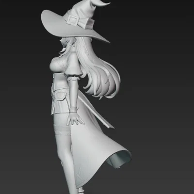 Mô hình 3D nàng phù thủy Anime xinh đẹp (Sexy Anime Witch)