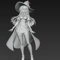 Mô hình 3D nàng phù thủy Anime xinh đẹp (Sexy Anime Witch) - Thumbnail 3