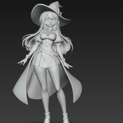 Mô hình 3D nàng phù thủy Anime xinh đẹp (Sexy Anime Witch)
