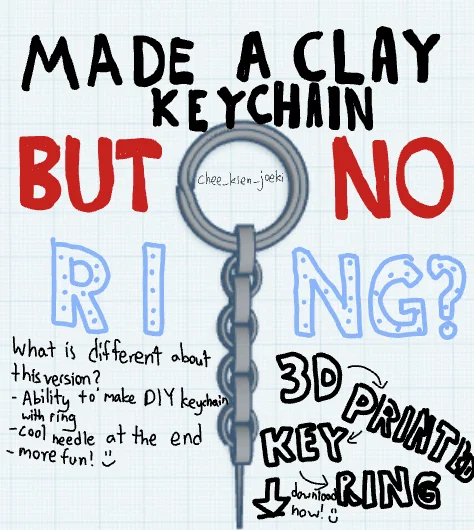 Khoen móc khóa in 3D V2 - Image 2