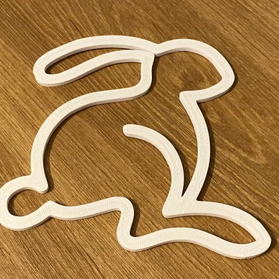 Mô hình chú thỏ cách điệu (Stylized Bunny) trang trí in 3D độc đáo