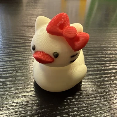 Mô hình 3D Duck Kitty: Trang trí bàn làm việc cực xinh