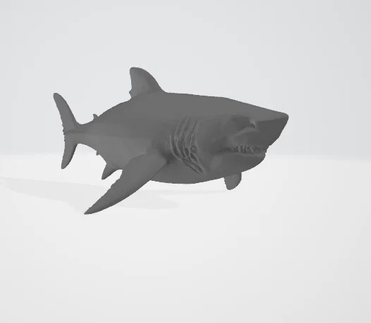 Mô hình 3D Cá Mập Trắng (Great White Shark) sắc nét, chân thực - Image 1