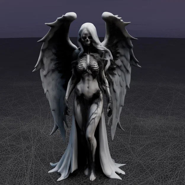 Tượng Thiên Thần Bóng Tối (Dark Angel Statue) Trang Trí Ấn Tượng - Image 1