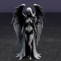 Tượng Thiên Thần Bóng Tối (Dark Angel Statue) Trang Trí Ấn Tượng - Thumbnail 1