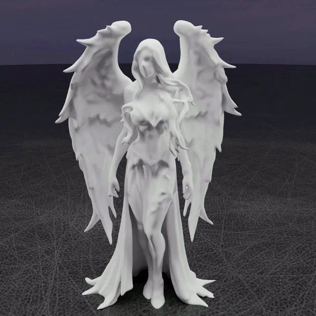Tượng Thiên Thần Bóng Tối (Dark Angel Statue) Trang Trí Ấn Tượng - Image 2