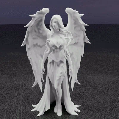 Tượng Thiên Thần Bóng Tối (Dark Angel Statue) Trang Trí Ấn Tượng