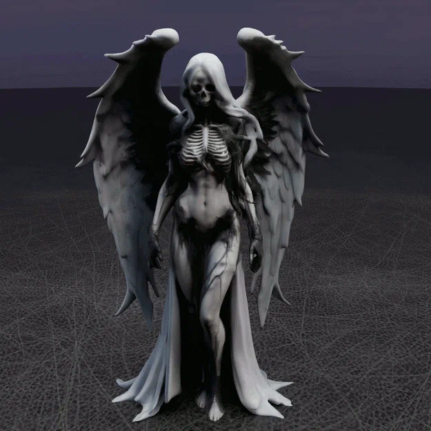 Tượng Thiên Thần Bóng Tối (Dark Angel Statue) Trang Trí Ấn Tượng - Image 3