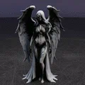 Tượng Thiên Thần Bóng Tối (Dark Angel Statue) Trang Trí Ấn Tượng - Thumbnail 3