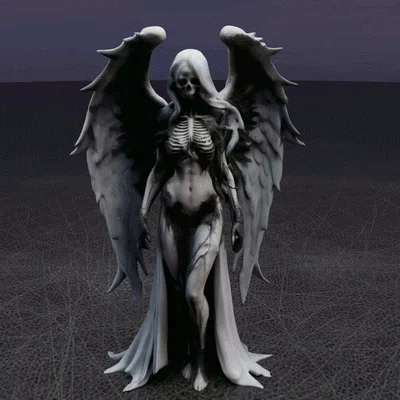 Tượng Thiên Thần Bóng Tối (Dark Angel Statue) Trang Trí Ấn Tượng