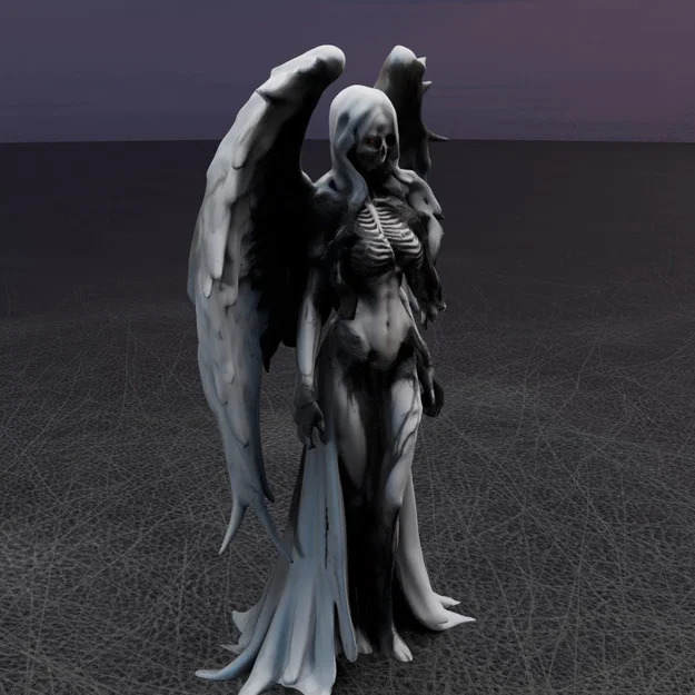 Tượng Thiên Thần Bóng Tối (Dark Angel Statue) Trang Trí Ấn Tượng - Image 4