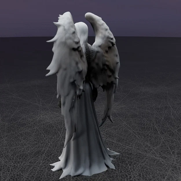 Tượng Thiên Thần Bóng Tối (Dark Angel Statue) Trang Trí Ấn Tượng - Image 5