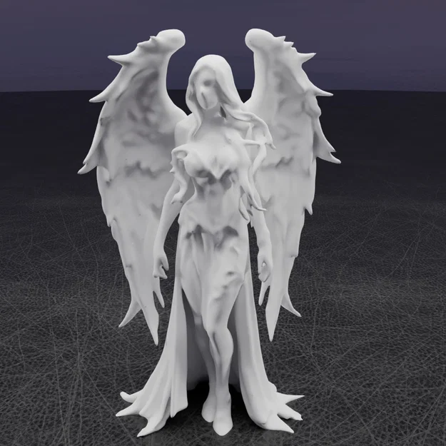 Tượng Thiên Thần Bóng Tối (Dark Angel Statue) Trang Trí Ấn Tượng - Image 6