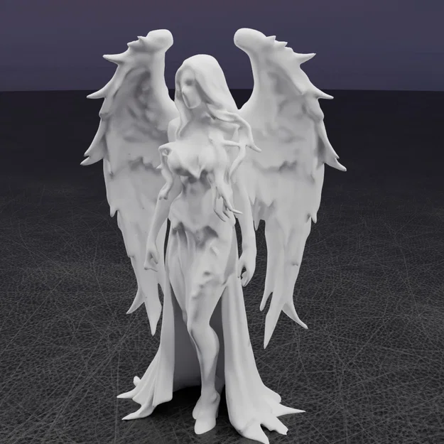 Tượng Thiên Thần Bóng Tối (Dark Angel Statue) Trang Trí Ấn Tượng - Image 7
