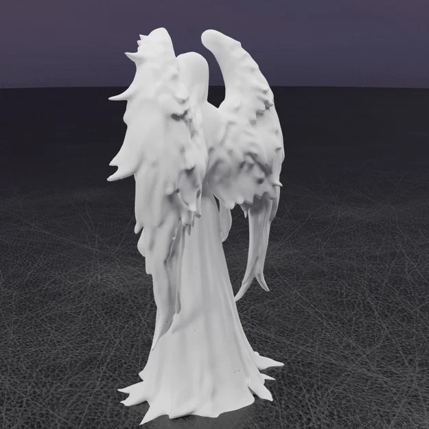 Tượng Thiên Thần Bóng Tối (Dark Angel Statue) Trang Trí Ấn Tượng - Image 9
