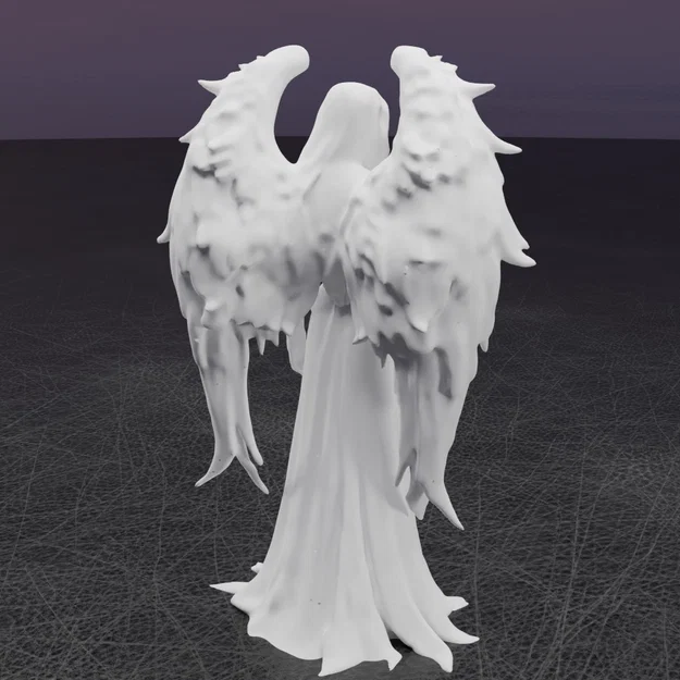 Tượng Thiên Thần Bóng Tối (Dark Angel Statue) Trang Trí Ấn Tượng - Image 10