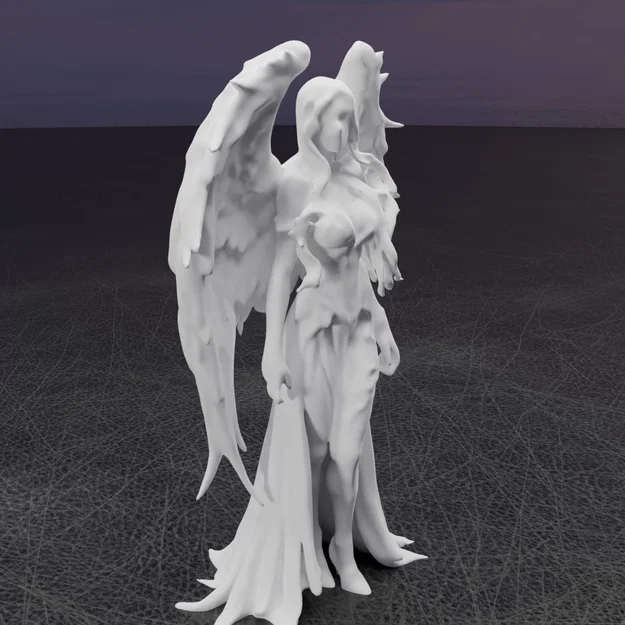 Tượng Thiên Thần Bóng Tối (Dark Angel Statue) Trang Trí Ấn Tượng - Image 12