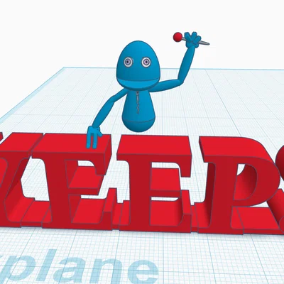 Mô hình nhân vật YEEPS kèm chữ trang trí 3D ấn tượng