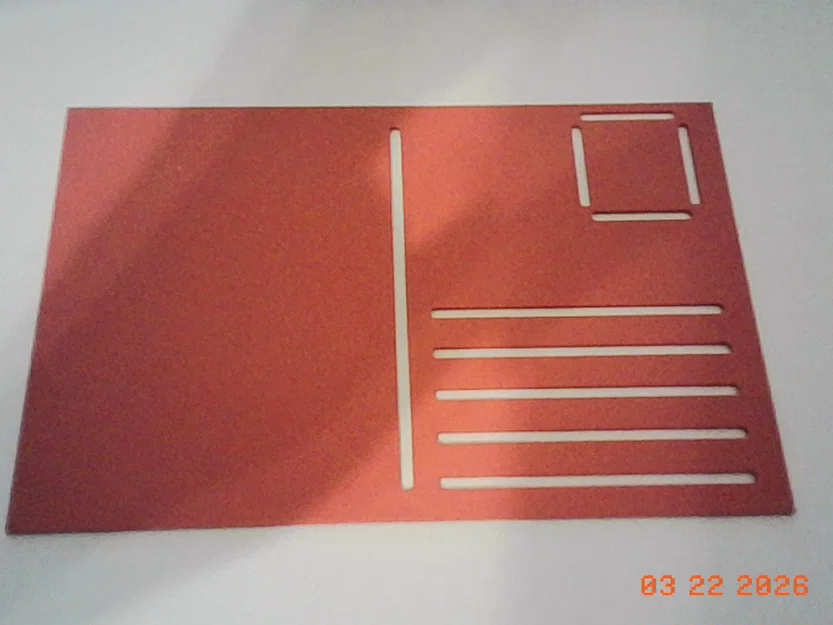 Khuôn mẫu in 3D Post Card Stencil thiết kế bưu thiếp thủ công - Image 1