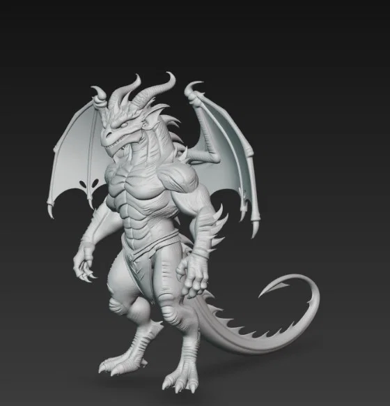 Mô hình rồng nhân hình có cánh in 3D - Thiết kế chiến binh huyền bí - Image 2