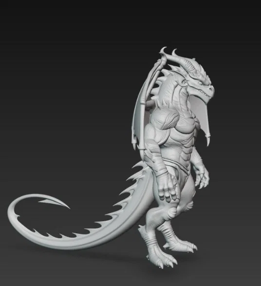 Mô hình rồng nhân hình có cánh in 3D - Thiết kế chiến binh huyền bí - Image 6