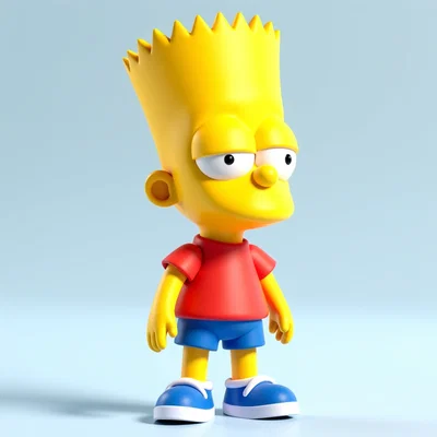 Mô hình 3D nhân vật Bart Simpson trang trí bàn làm việc đẹp mắt