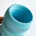 Bình hoa trang trí 3D họa tiết lượn sóng - Thiết kế tinh tế hiện đại - Thumbnail 2