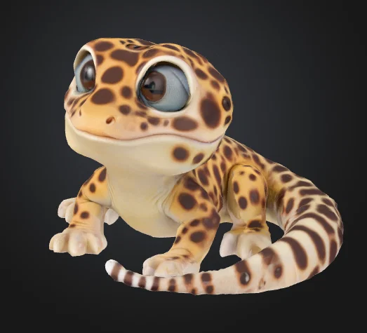 Mô hình chú tắc kè con (Cute Baby Gecko) in 3D trang trí siêu xinh - Image 1